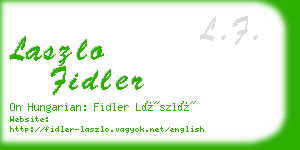 laszlo fidler business card